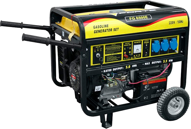 Генератор бензиновий FORTE 1 фаза (220В), 5кВт, (FG6500)